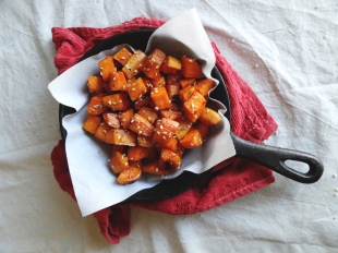 Sesame roasted Sweet Potatoes via The Cheerful Kitchen