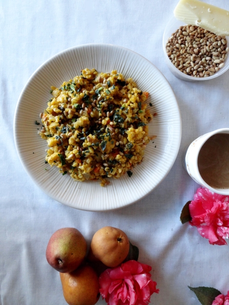 cauliflower & barley risotto from the cheerful kitchen